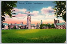 University of Toronto Canada Linen Vintage Postcard picture