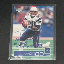 Autographed Troy Brown New England Patriots Card - Upper Deck Signed picture