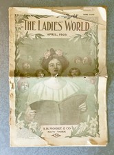 Vintage The Ladies' World Magazine April 1903 Highland Brand Milk Ads Easter Art picture