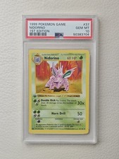 Nidorino - 1st Edition - Shadowless - PSA 10 - Base Set - Pokemon - 1999 #37/102 picture