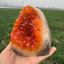 3LB citrine geode quartz cluster crystal specimen Healing random 1pc picture