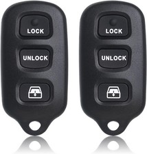 MechanMagic 2PCS Key Fob Remote Replacement Fits for Toyota 4Runner Black  picture
