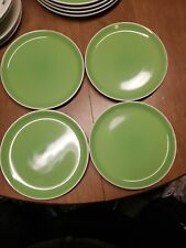4 Oneida Color Burst Kiwi Green Salad Plate 7 3/4