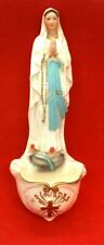 Our Lady of Lourdes Ceramic Holy Water Font, Made in Italy picture