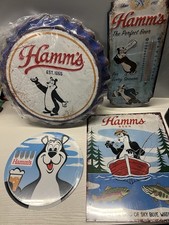 Ultimate 4 Piece Hamm’s Package 3-D Dimensional Bottle,Cap,Thermometer, 2 Signs picture
