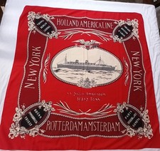 Vintage Holland America Line Scarf - S.S. Nieuw Amsterdam  - New York picture