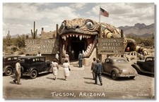 Vintage‑STYLE NEW ART 1930's RPPC-GIANT GILA MONSTERS-TUCSON ARIZONA-FAUX picture