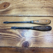 Vintage IRWIN Perfect Handle Screwdriver Lot Made in USA Forged Steel Wood Grip picture