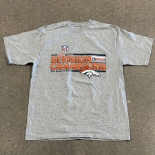 VTG Reebok 2005 Denver Broncos AFC West Division Champions T-Shirt Men's Sz L picture
