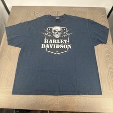 Harley-Davidson Motorcycle Blue T-Shirt 3XL / Prague Czech Republic picture