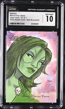 2024 Flair Marvel Gamora by Rob Broussard 1/1 Marvel Sketch Card CGC 10 picture
