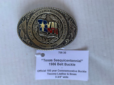 State of Texas 1985 Sesquicentennial Celebration Brass Belt Buckle picture
