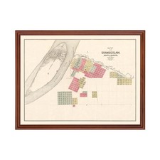 Old Map of Chamberlain, SD 1890 - Vintage Chamberlain South picture