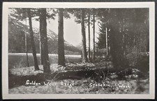 Golden West Lodge Stehekin WA Vintage RPPC Black & White Real Photo picture