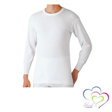 Gunze GQ-1 Series 2-Piece Set Long Sleeve Crew Neck Shirts Men's 100% Cotton picture