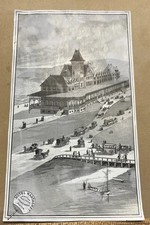 c1880 Gilded Age Hotel Nantasket Promotional Lithograph By Hall & Whipple 8”x5” picture