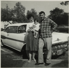 FOUND PHOTO - Family with a 1957 Pontiac Star Chief picture