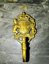 EHI VTG BRASS PEERAGE MADE IN ENGLAND BRITISH ARMY GEN'L SERVICE CORPS COAT HOOK picture