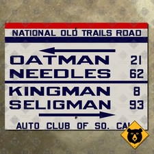 ACSC National Old Trails Road highway sign route 66 Oatman Arizona 1922 20x15 picture