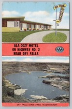 WA Washington Ala Cozy Motel Hwy 2 Dry Falls View 1950s picture