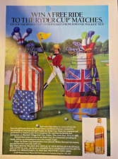 1987 Magazine Advertisement Johnnie Walker Red Ryder Cup Golf Matches picture