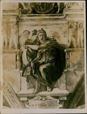 GA42 Original Photo SYBIL OF DELPHI Michelangelo Sistine Chapel Vatican Palace picture