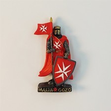 Mediterranean Malta Knight Collectible Tourist Souvenir 3D Resin Fridge Magnet picture