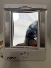 VTG Conair Lighted Makeup Mirror Model TM8LX Adjustable light & Stand Dual Sided picture