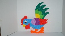 Vintage Rare 17” Tall Melted Plastic Popcorn Wall ROOSTER Chicken - Kage Co USA picture