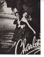 1983 Revlon Charlie Couple Kissing Hand Poofy Dress Vintage Fashion Print Ad picture