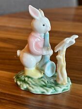 Vintage ALBERT KESSLER Ceramic Bunny Rabbit Figurine Orchestra Music SAXOPHONE picture