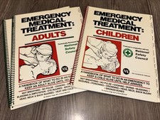 3 Vtg First Aid CPR Books Emergency Medical Treatment Children Adults Booklets picture