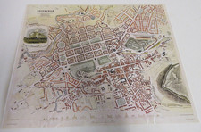 Edinburgh - Baldwin and Cradock - 1834 Reprint - Antique Maps of Britain - 1970s picture