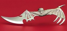 Vampire Bat Skull Wing Fixed Blade Knife, Stainless Steel 16.5” 2.5 lbs picture