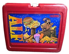 Vintage 1987 ALF Plastic Lunch Box with Matching Thermos Set Complete  80s TV picture