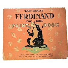 Antique Walt Disney's Ferdinand The Bull Paint Book Coloring 1938 Rare USA picture