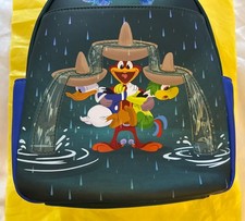 RARE NEW 2024 THREE CABALLEROS MINI LOUNGEFLY BACKPACK picture