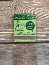 Florida's Finest Bowling Tampa Orlando 1950s 1960s Cartoon Bowler Matchbook picture
