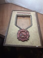 Firefighter Picture Frame Vintage Collectible 9 3/4
