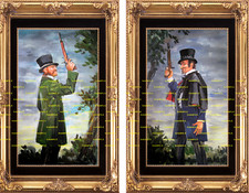 1969 Disney Haunted Mansion Dueling Ghosts 11 x 17 Portrait Posters Set of 2 picture