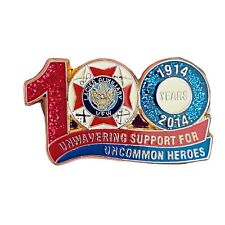 Vintage 100 Years Anniversary Ladies Auxiliary Lapel Hat Pin Badge Award VFW 416 picture