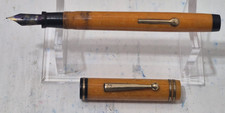 Vintage John Holland Jewel Fountain Pen Orange w/Gold Tone Clip/Lever picture