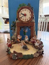 Disney Snow White Seven Dwarfs Pendulum Clock Working w/ Original Box picture