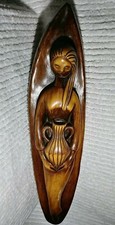 Chalkware 3D Sculpture Art Plaque Girl 22