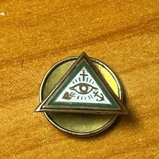 Vintage Whitehead & Hoag Fraternal Pin Masonic Eye Cross Heart Anchor Enamel picture