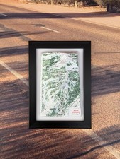 Aspen Highlands Ski Resort ⛷️ 3D Topographical Raised Relief Map Framed Wall Art picture