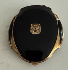 RARE Vintage Clarice Jane Military Ball 1937 Black Compact With Mirror picture