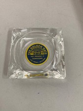 Vintage Golden Gate Casino Las Vegas Ashtray Aqua Glass Mid Century Fremont St picture
