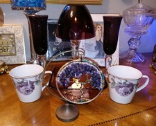 Illumin-Aries Fairy Lamp W/Cerium Candlestick/ Dark Purple Shade Set Of 7 Pieces picture