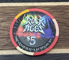 The Venetian Casino Las Vegas, NV $5 Rock of Ages Casino Chip picture